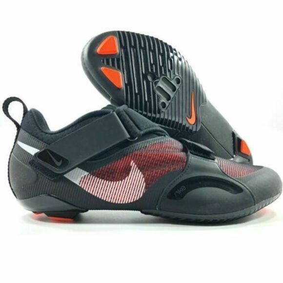Nike CW2191-008 Men's Sz 10.5 Black/Red/Silver SuperRep Indoor Cycling Shoes - Picture 2 of 5